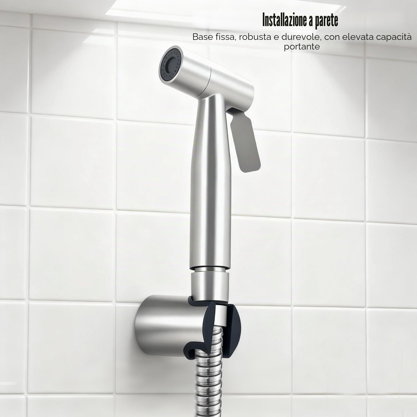 Doccetta per Bidet, Doccino per Bidet Portatile in Acciaio Inossidabile, Bidet WC con Doppia Modalità, Idroscopino Alta Potenza, Doccia con Deviatore 2 Vie per Pulizia Pannolini, Toilette