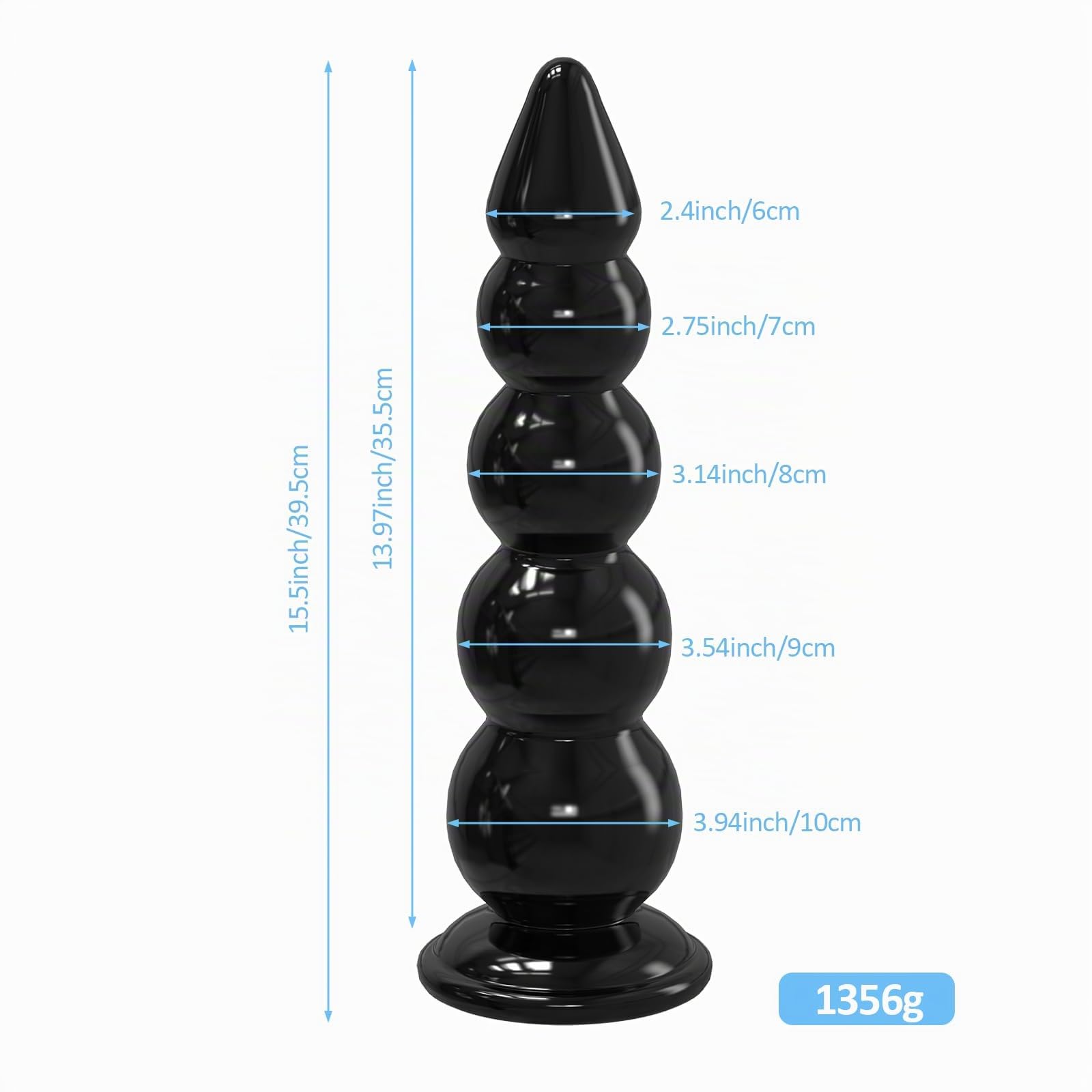 39.5cm Riesen Lange Analkugeln Analplug, Anal Dildo Buttplug