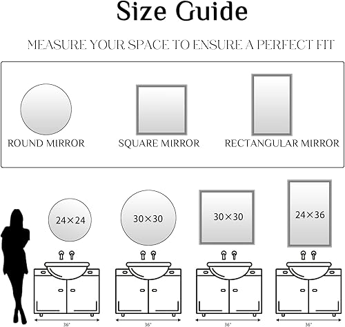Miniatura 6 de Espejo rectangular rústico horizontal o vertical para colocar sobre el fregadero, dormitorio, casa de campo y decoración del hogar (marrón)