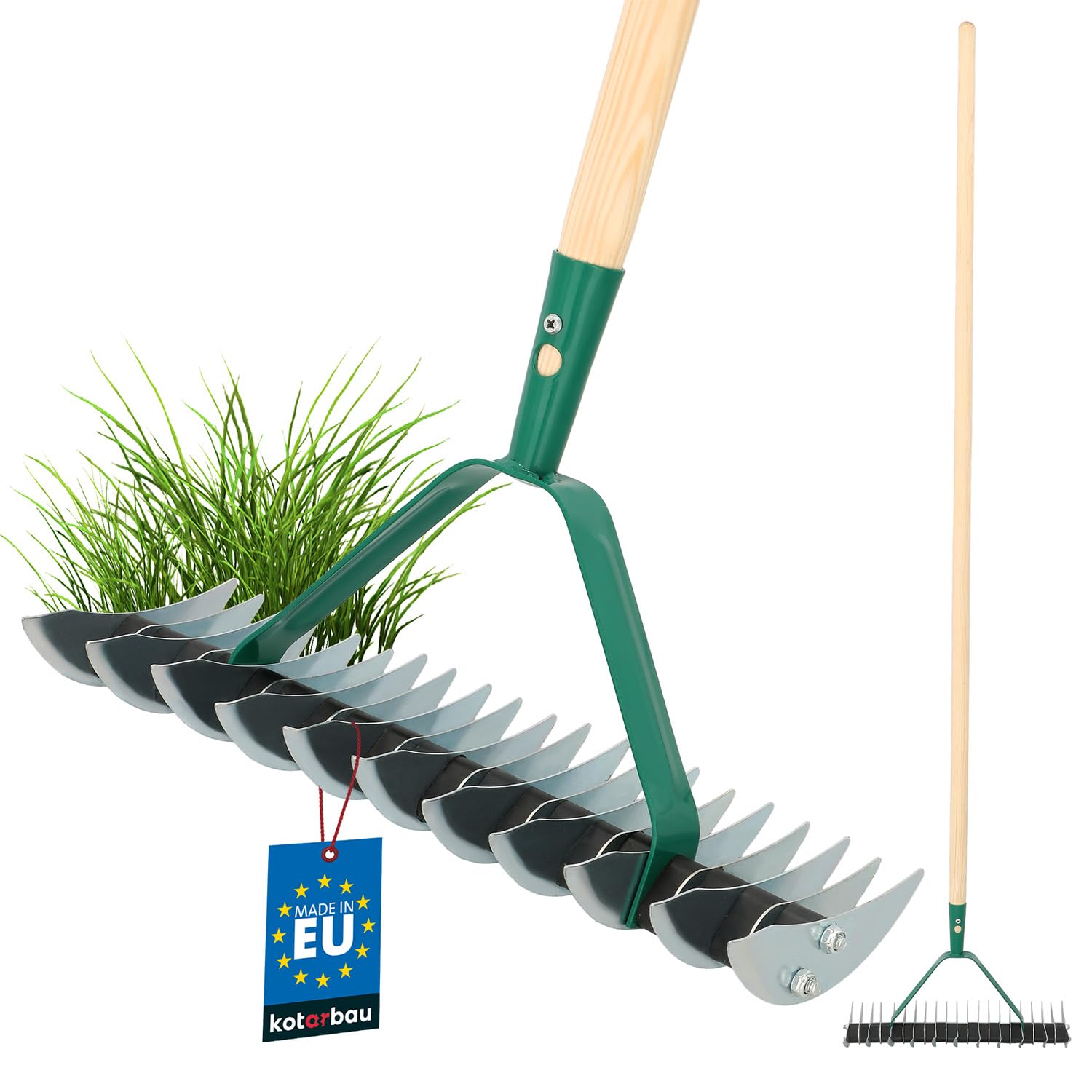 KOTARBAU® Outil de scarification double face utile pour améliorer la qualité de la pelouse dans votre jardin