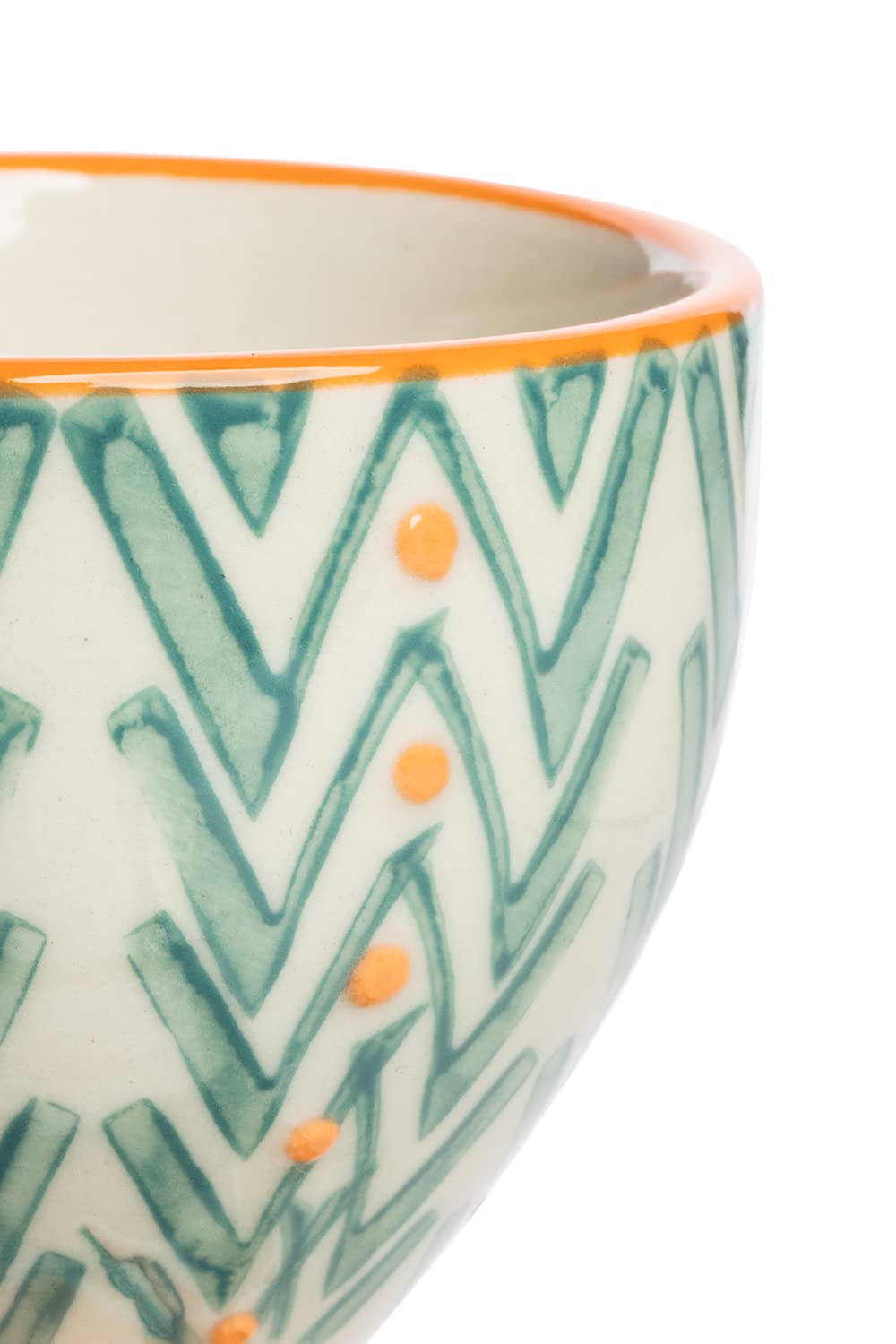 Tranquillo Set of 4 egg cups, Mix'N'Match, ceramic, hand-stamped, dishwasher-safe, orange, 6.5 x 5 cm - Image 3