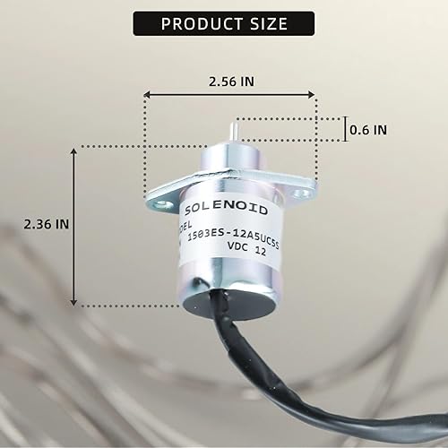 Miniatura 4 de Solenoide de apagado de combustible 17454-60010 1503ES-12A5UC5S 16616-60010 SA-4569-T Woodward para motores Kubota D905 D1005 D1105 V1205 V1305
