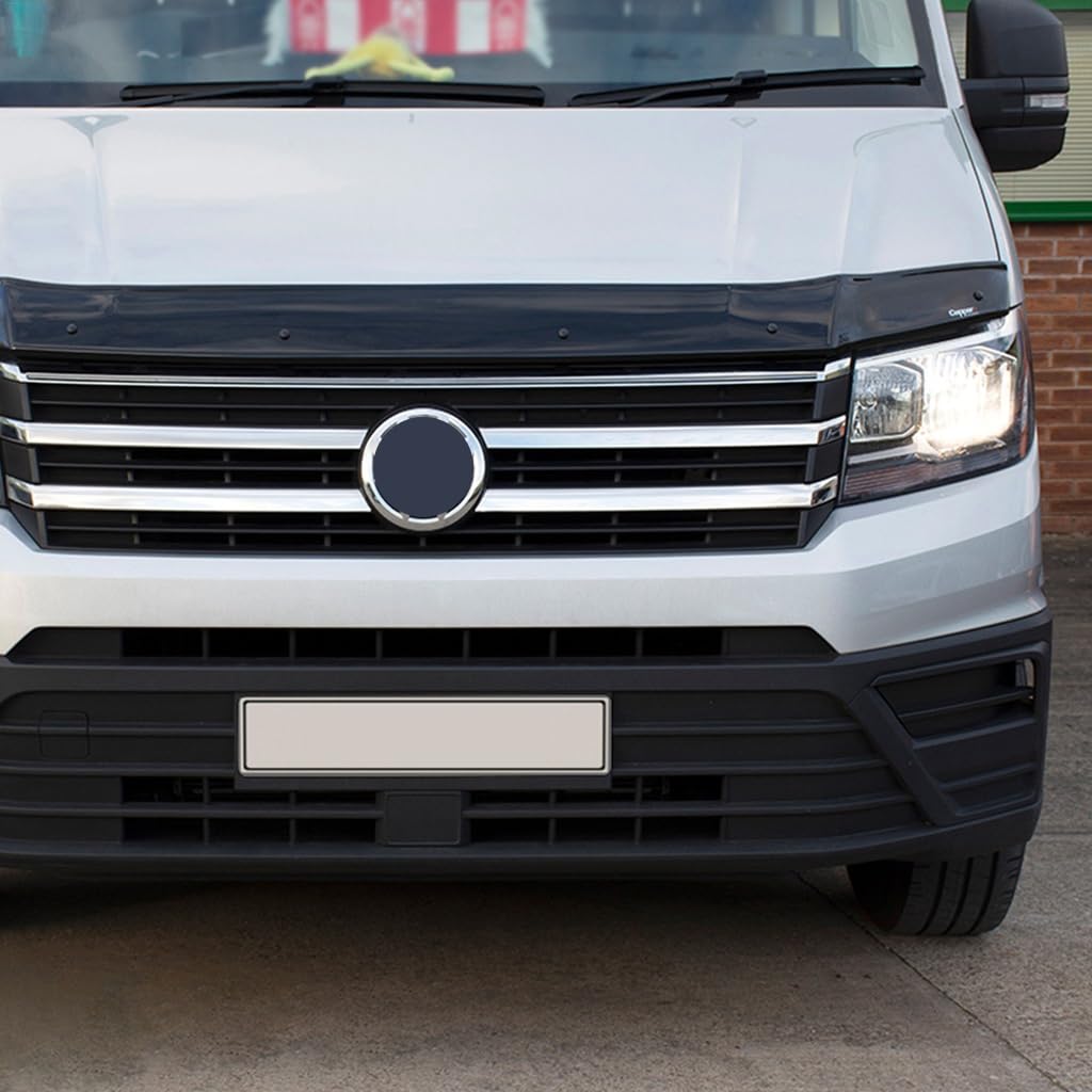 Protector de Capó Delantero para Volkswagen Crafter 2017+, Deflector y Protector de Piedras, Color Negro