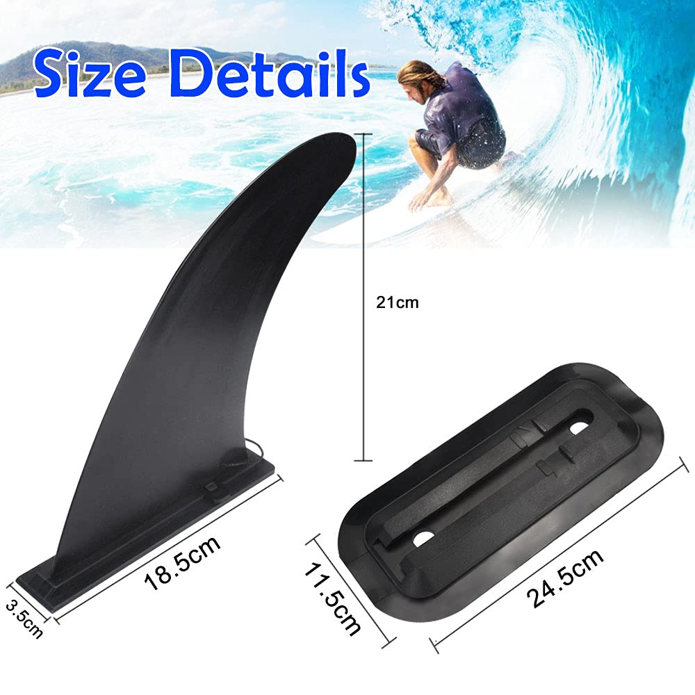 Pinne Tavola da Surf Tavola da Surf Fin Pinne da Surf Rimovibile Pinnetta Centrale Plastica Pinna Centrale per Tavola da Surf con Base per Paddleboard Longboard Stand Up Paddleboard Kayak