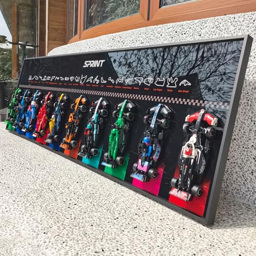 Image of Display Wallboard for Lego Speed 66802 Champions - Contains 10 Sets in 1(77242,77243,77244,77245,77246,77249,77251) F1,Adult Collectibles for Car Wall Mount Building Blocks (Only Display Wallboard)
