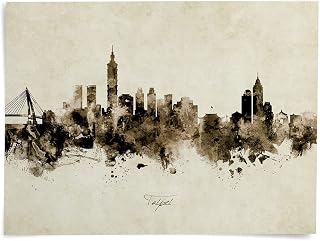 Taipei Taiwan Skyline Art Print (A1 poster) -9156