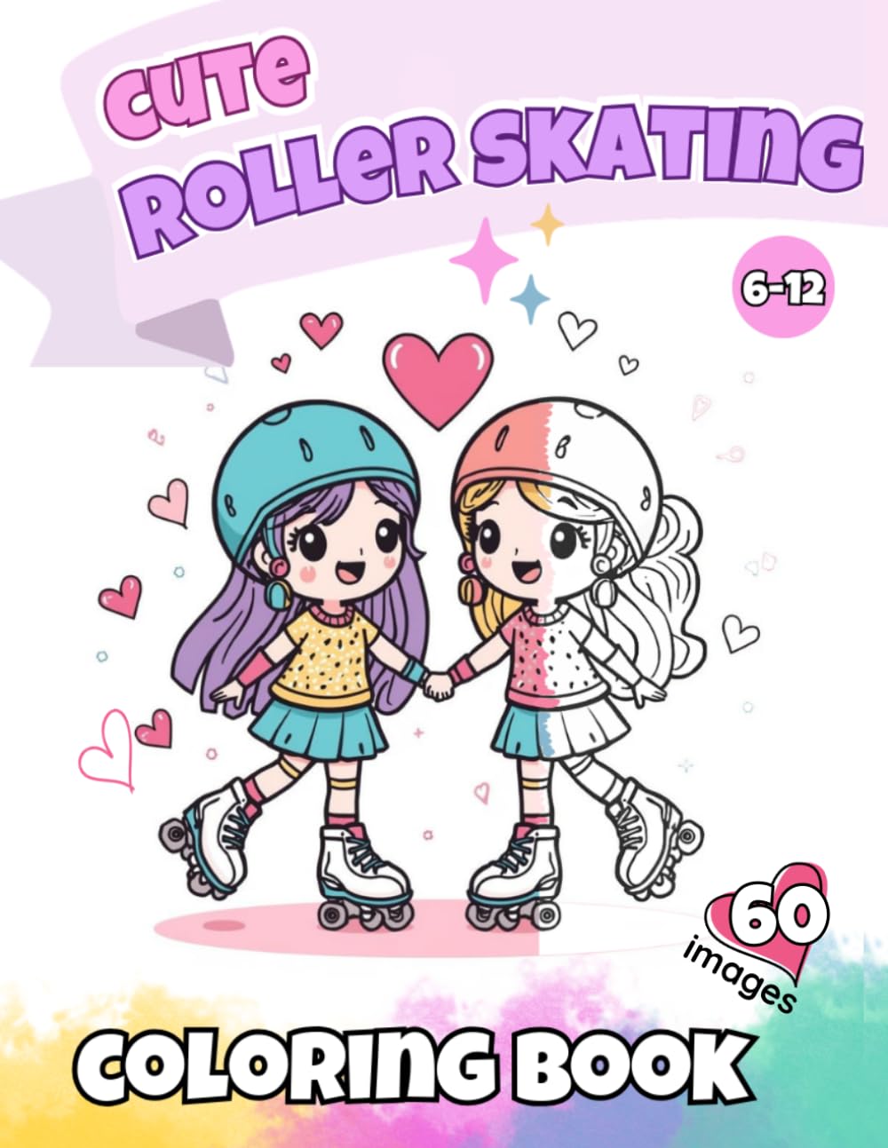 Cute Roller Skating Coloring Book