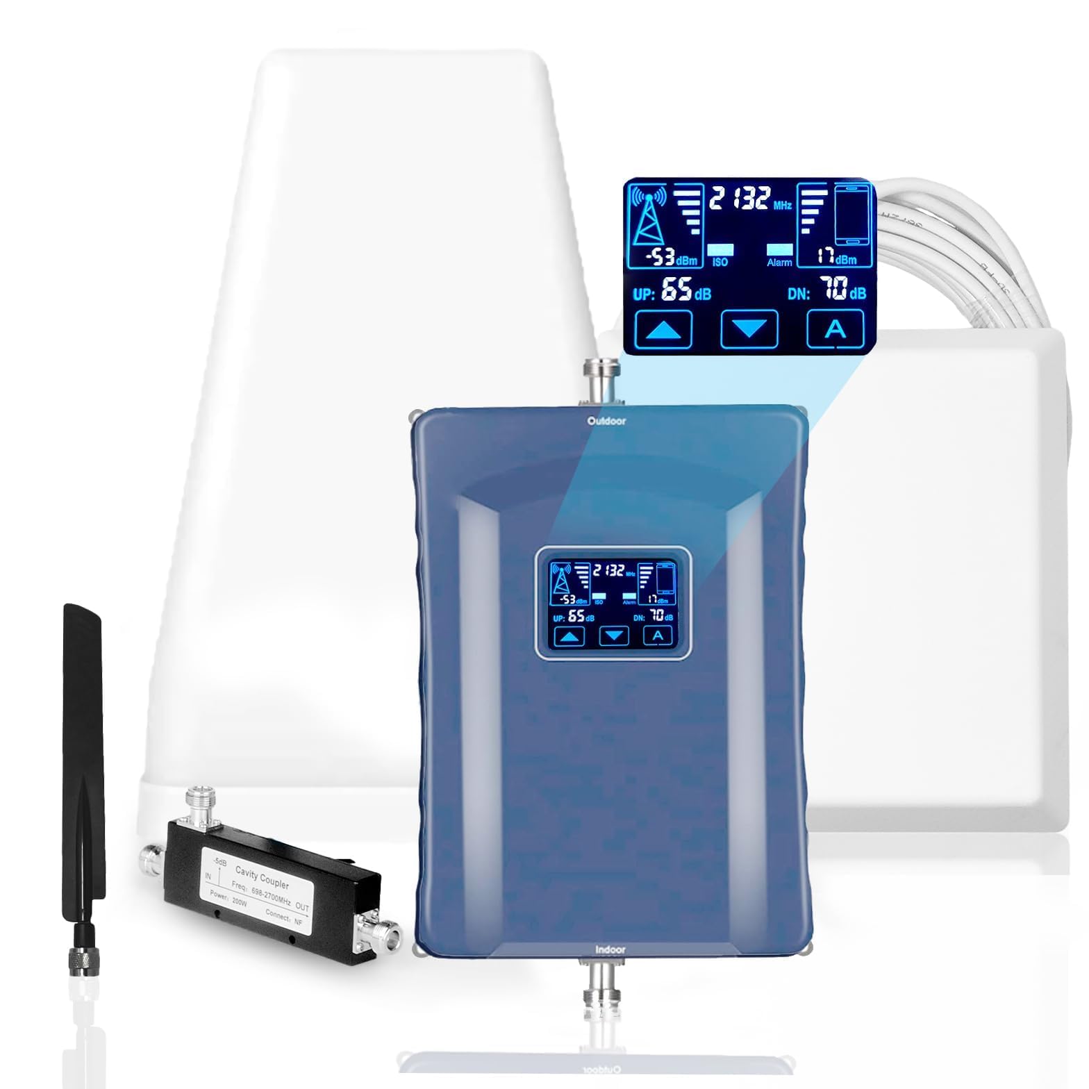 Cell Phone Booster for Home &amp; Multi-Room,Up to 6500 sq ft,Cell Phone Signal Booster for Band 66/25/2/4/5/12/13/17,Boost 5G 4G Data for U.S. Carriers FCC Approved Cell Booster