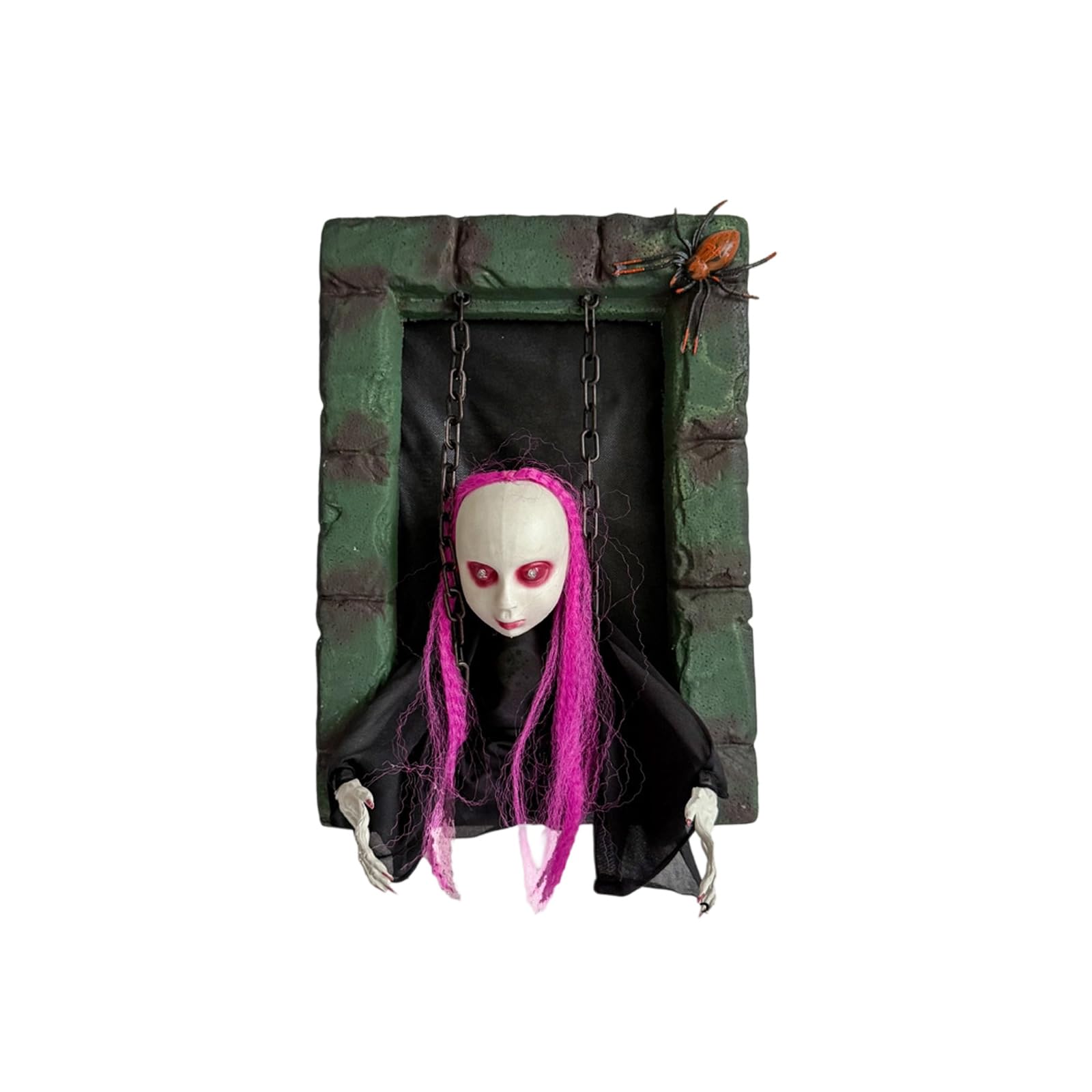Nucelit Dynamic Chainsaw Manifestation Figure with Realistic Motion Transducer Started LED Globes and Horror Sounds for Inside Use Glowing Rose Globes Manifestation Stay