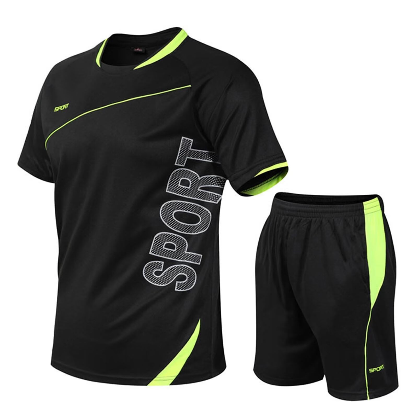 Maillot de Foot Enfant Maillots Domicile et Extérieur Soccer Jersey Ensemble Football Enfant Garçons Vêtement Sport Entrainement T-Shirt et Short Set