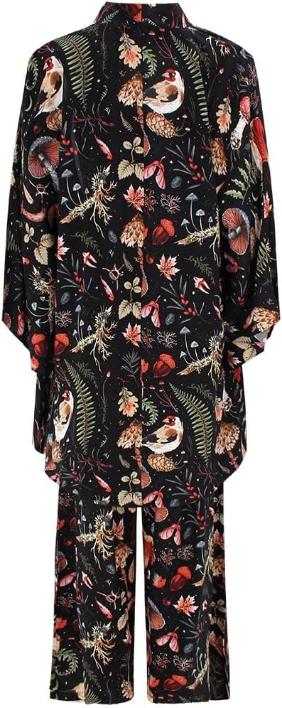 2 Piece Sets for Women Casual Mushroom Outfits Womens Lounge Set Kimono & Wide Leg Pants Boho Matching Beach Clothes - Image 5