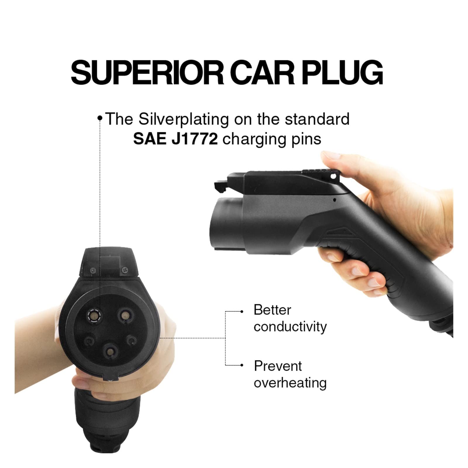 Kabel ładujący EV 16A 3,6KW do stacji ładowania samochodów elektrycznych typu 1 do 2, J1772 5M Bezpieczny i stabilny