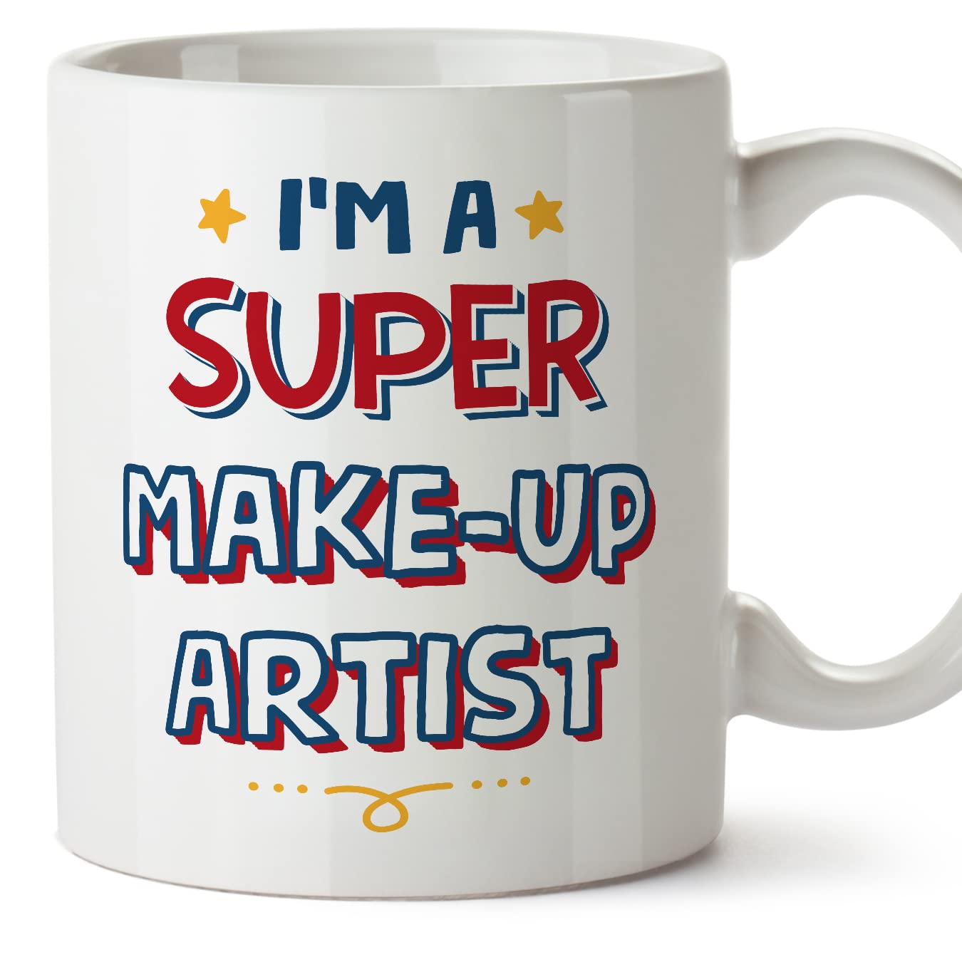 MUGFFINS Make-UP Artist Mug - in English - I'm Super - Funny Gift for Colleagues - Ceramic 11oz Mug โ image 1