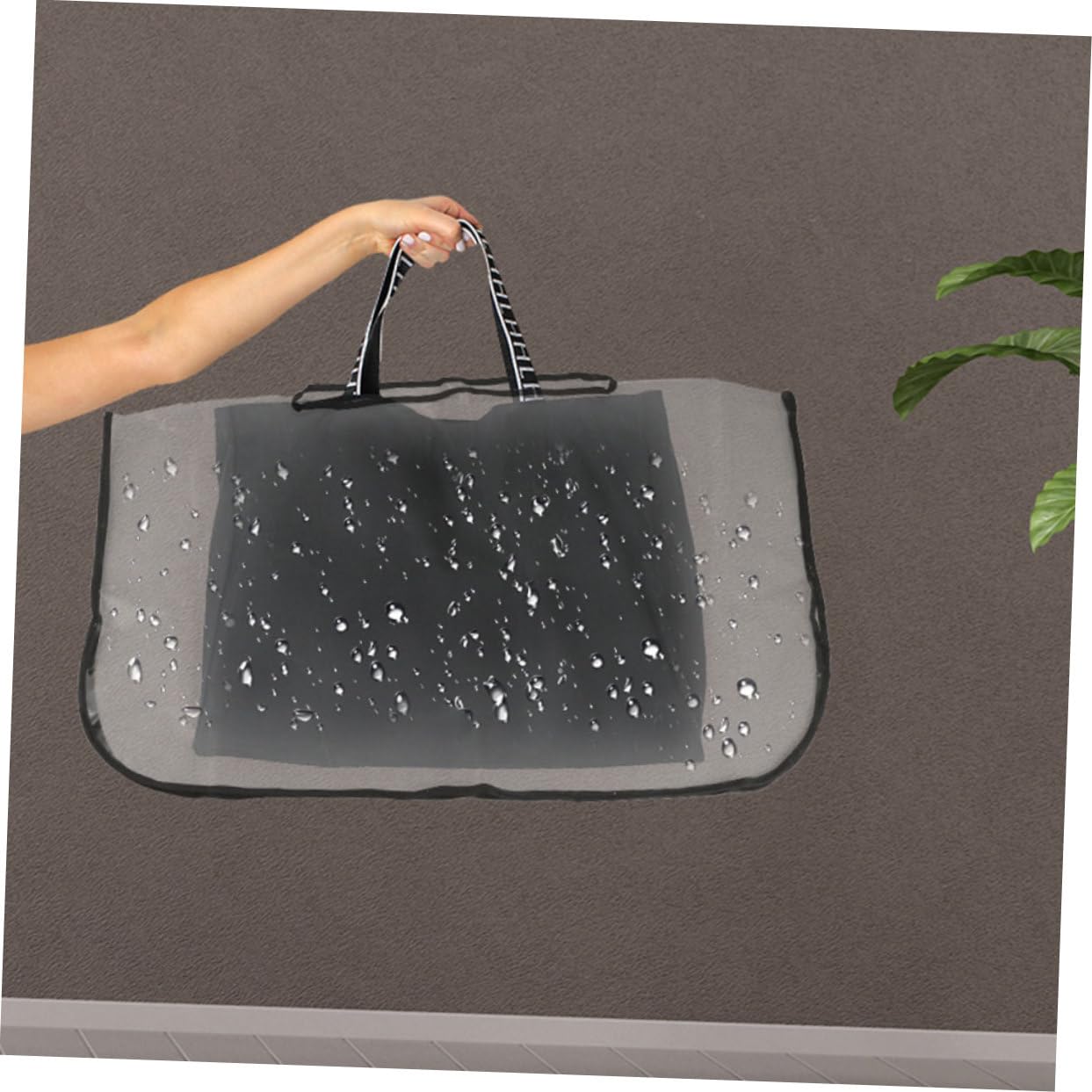BESTOYARD Transparente Regenhülle Handtaschen Regenschutz Eva Material Verstärkte Kanten Faltbar Leicht Reise Rucksack Schutzhülle