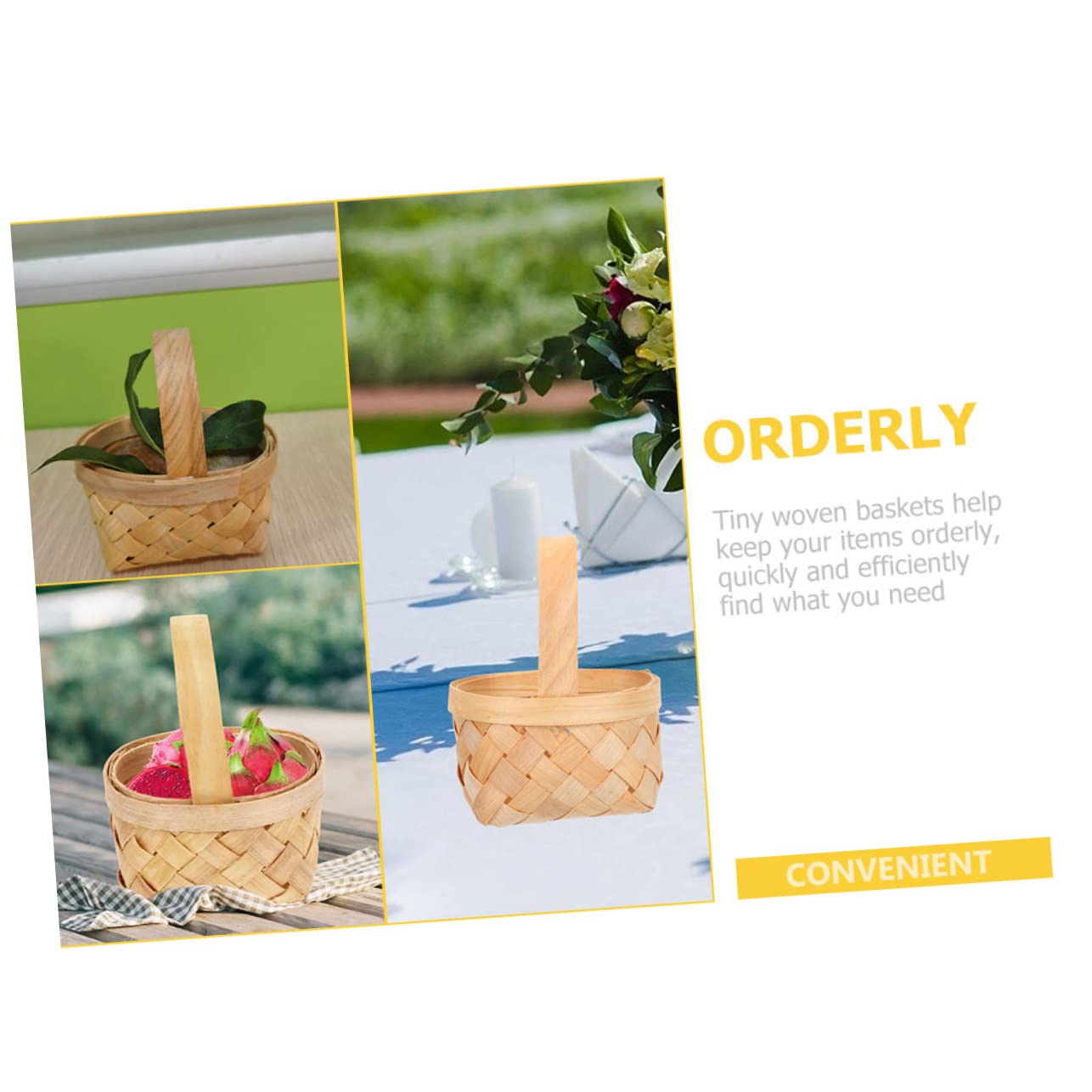 20stücke Miniatur Handgewebte Korb-süßigkeiten Verpackungsboxen Für Hochzeiten Partys Und Gastgeschenke Rustikaler Look Für Festlichkeiten Geeignet Für Tischdekoration Und
