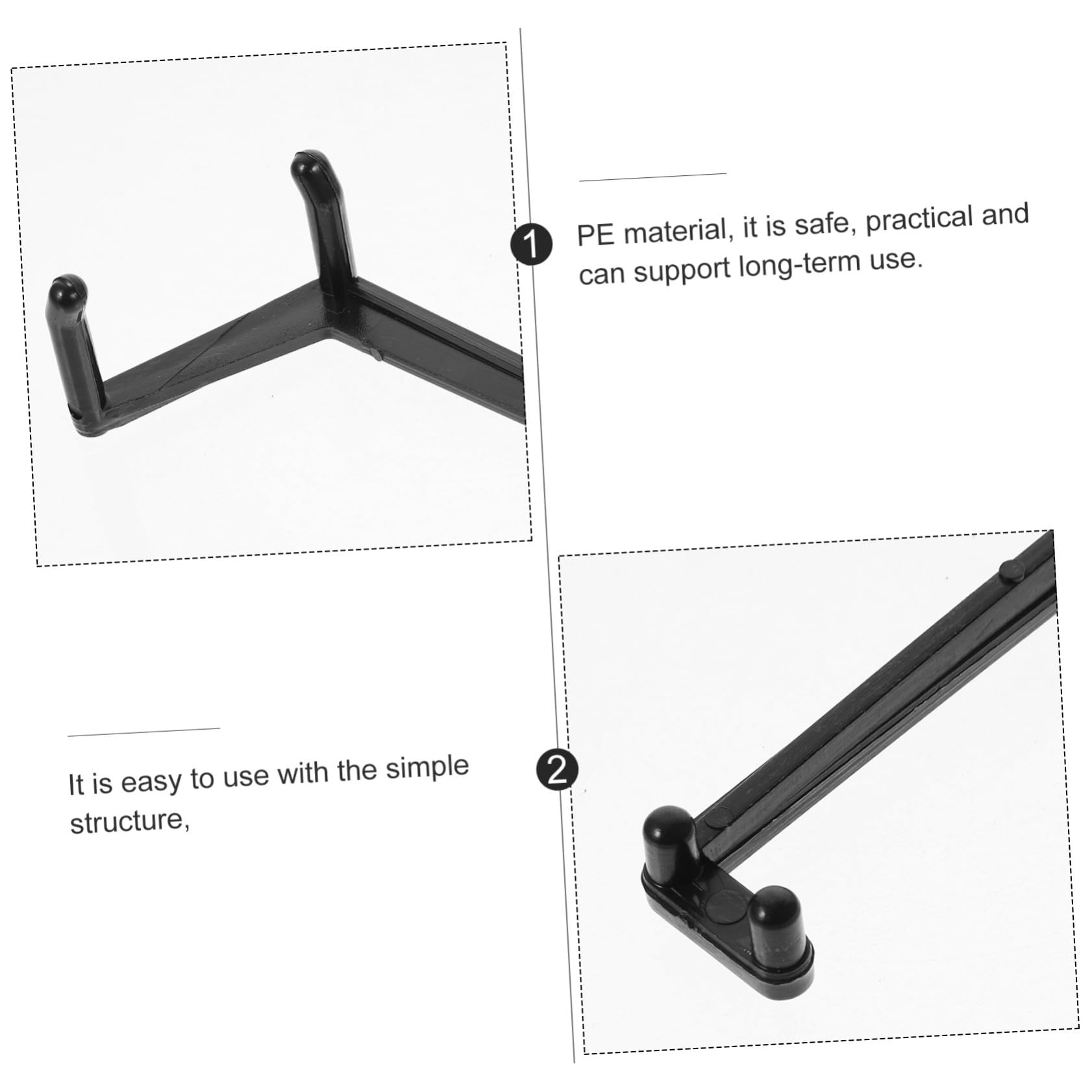Set 10 Pezzi Strumenti per Piegatura Rami di Piante e Alberi da Frutto in PE Nero, Accessori per Modellazione Rami, Supporto per Giardinaggio e Cura Piante