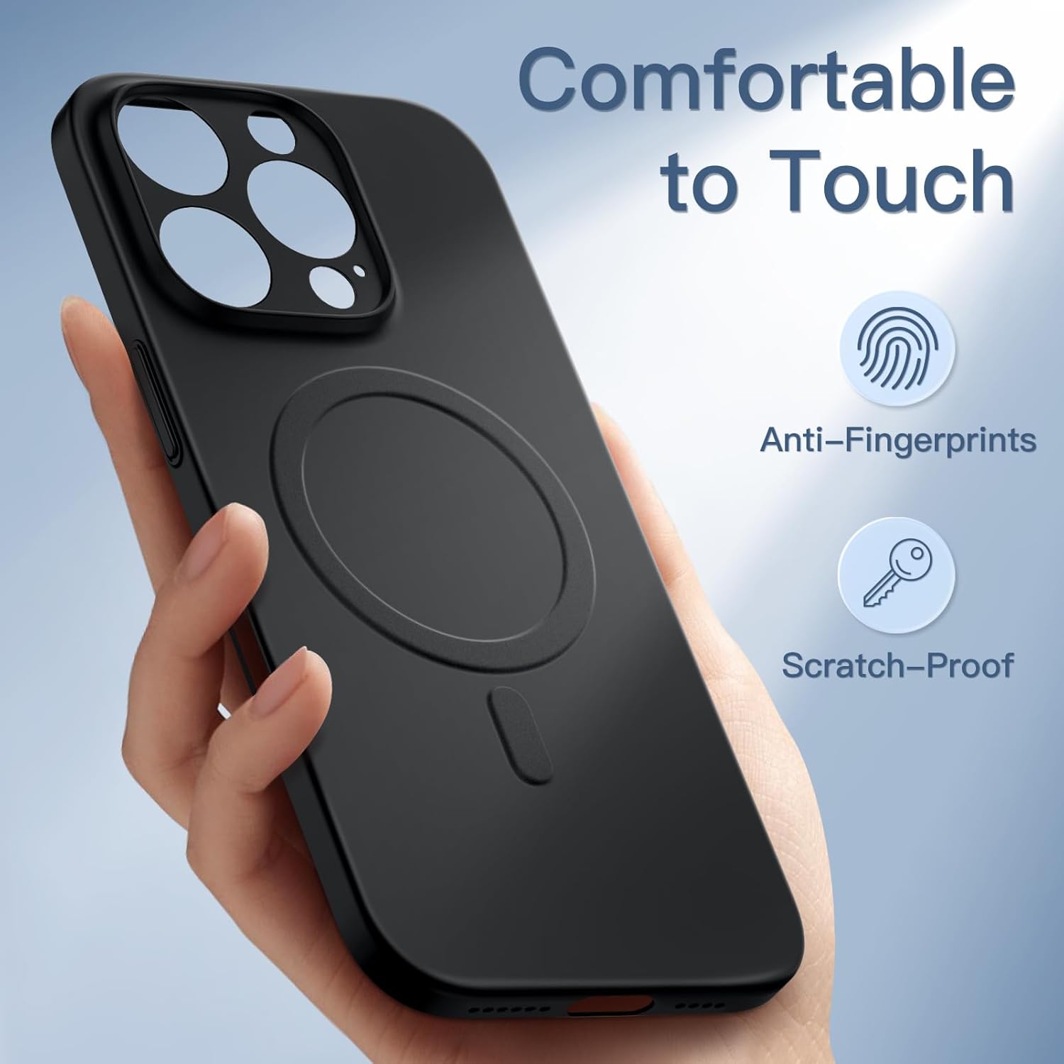 جراب مغناطيسي رفيع للغاية لموبايل ايفون 16 برو ماكس 6.9 انش مت... - view 5