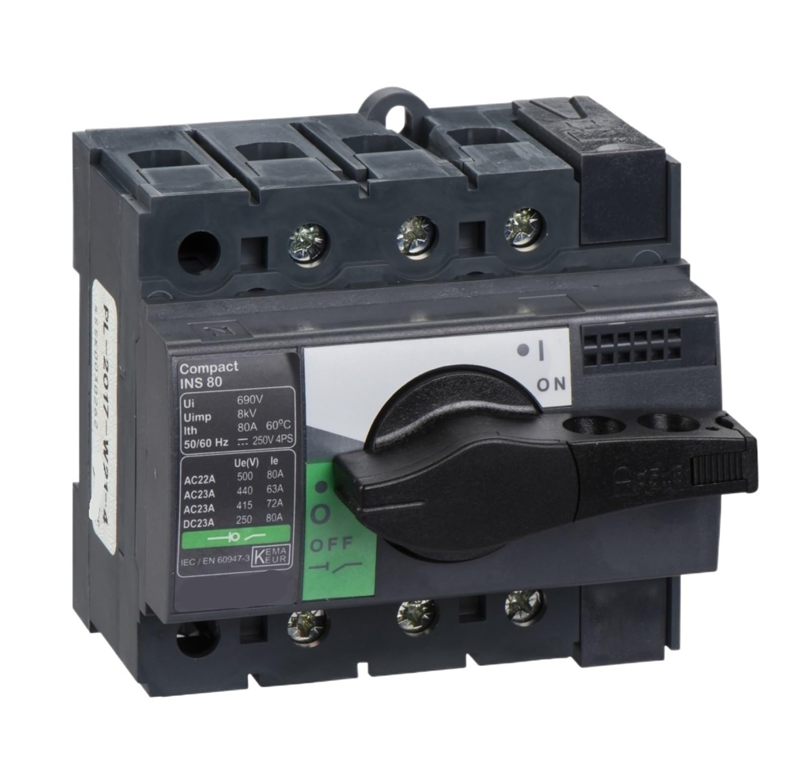 Interrupteur-sectionneur Compact INS80 3P 80A Schneider 28904