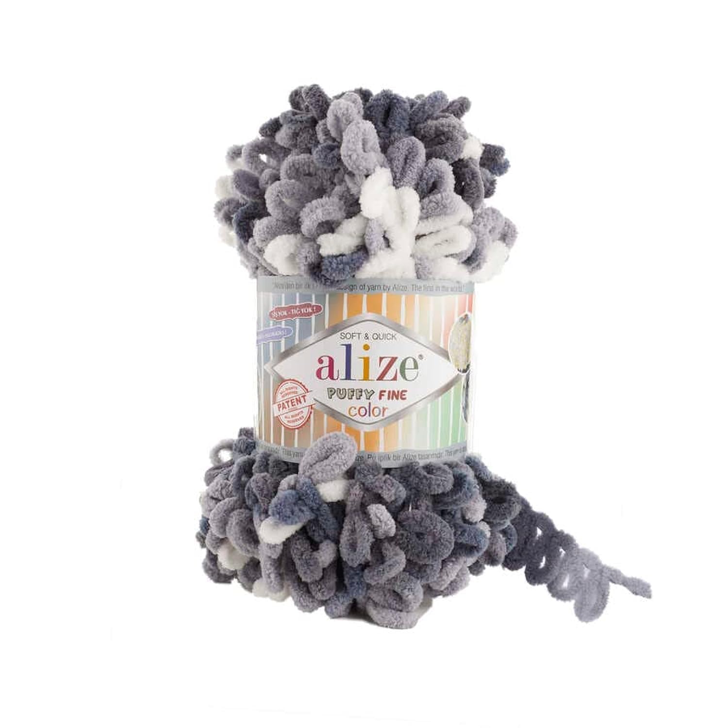 AlizePuffy Fine Color Hand Knitting Yarn (Color no. 5925)