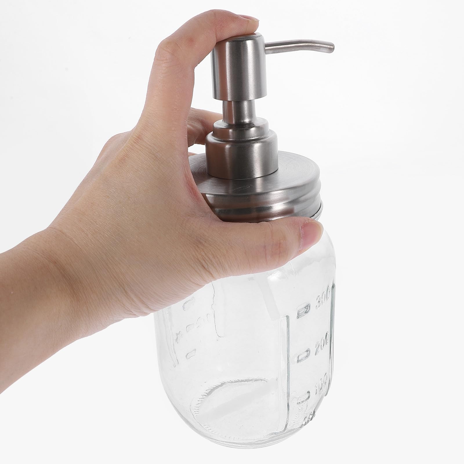 Set de Accesorios para Baño Porta Cepillo de Dientes para Baño Dispensador de Jabón Espumoso en Tarro Frascos de Vidrio, Estilo Rústico y Almacenamiento Conveniente