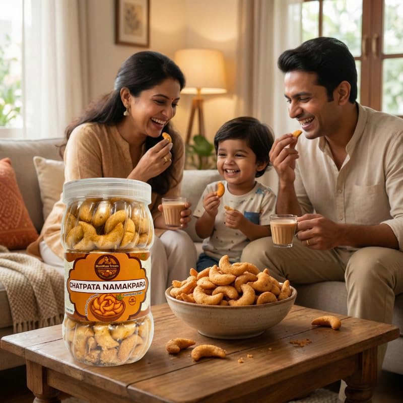 Image of MumMum Treats Chatpata Namakpara 300g | Crispy Spicy Namkeen | Traditional Indian Snack for Tea Time
