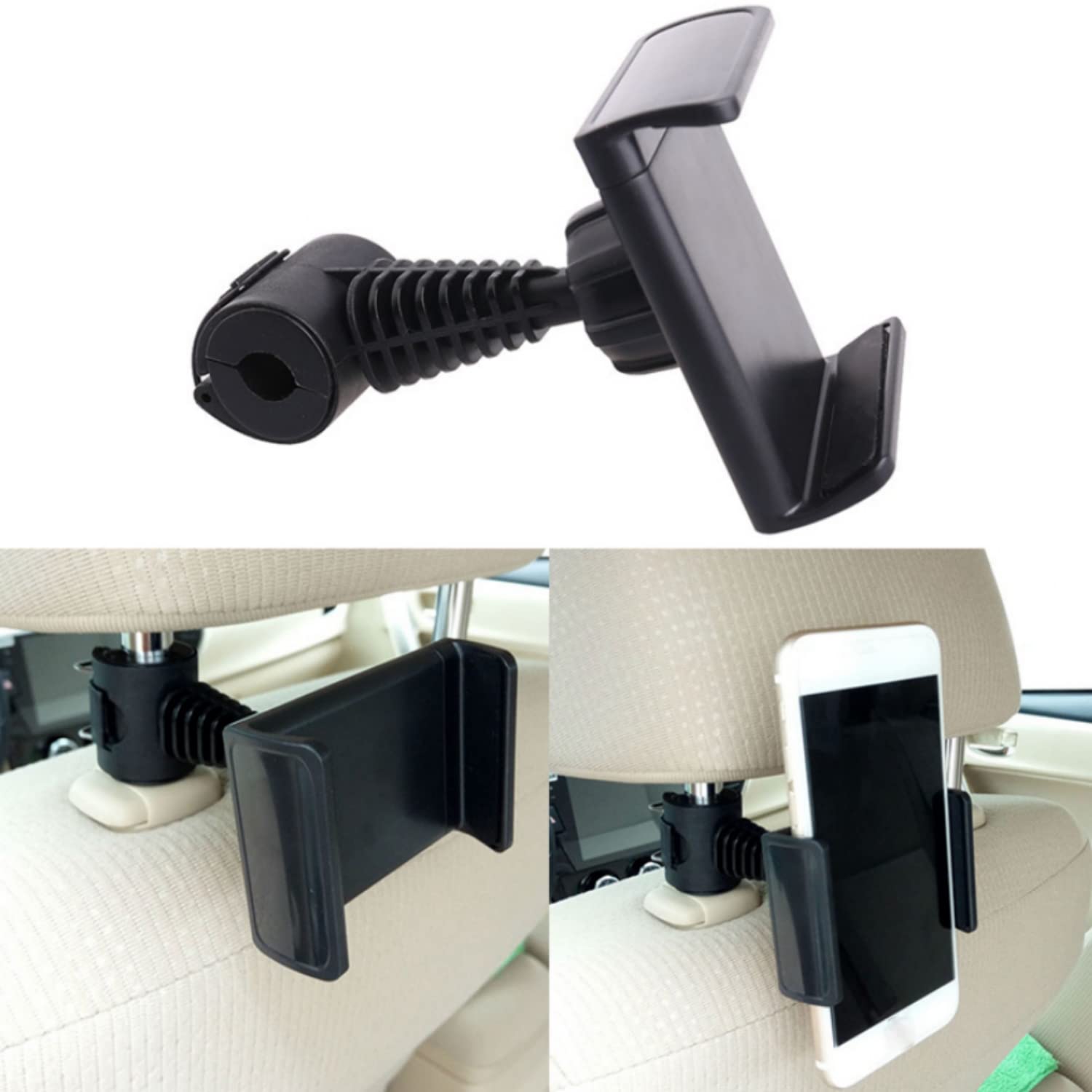 SKEIDO 360 Degree Rotating Car/Truck Back Seat Headrest Phone Mount Holder For Smartphone GPS