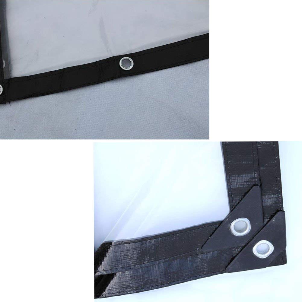 Tarp Lona Impermeable, Grande de Vidrio Transparente, Cubierta de Hoja de Suelo, Resistente, balcón, Planta, toldo, Tela de plástico Resistente a la Lluvia para jardín, Camping, Patio, 120 g