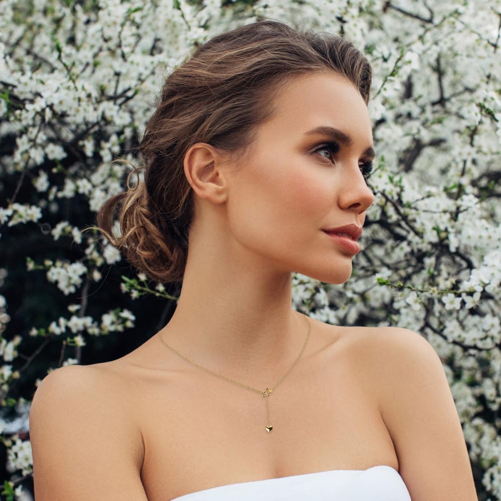 MUSTHAVE 18K Gold Plated Y-Shaped Triple Pendants Necklace, Yellow Gold Color, Heart, Angel Wing, Cupid's Arrow, Anchor Chain, Size 16 inch + 2 inch Extender (Yellow Gold) - Image 6