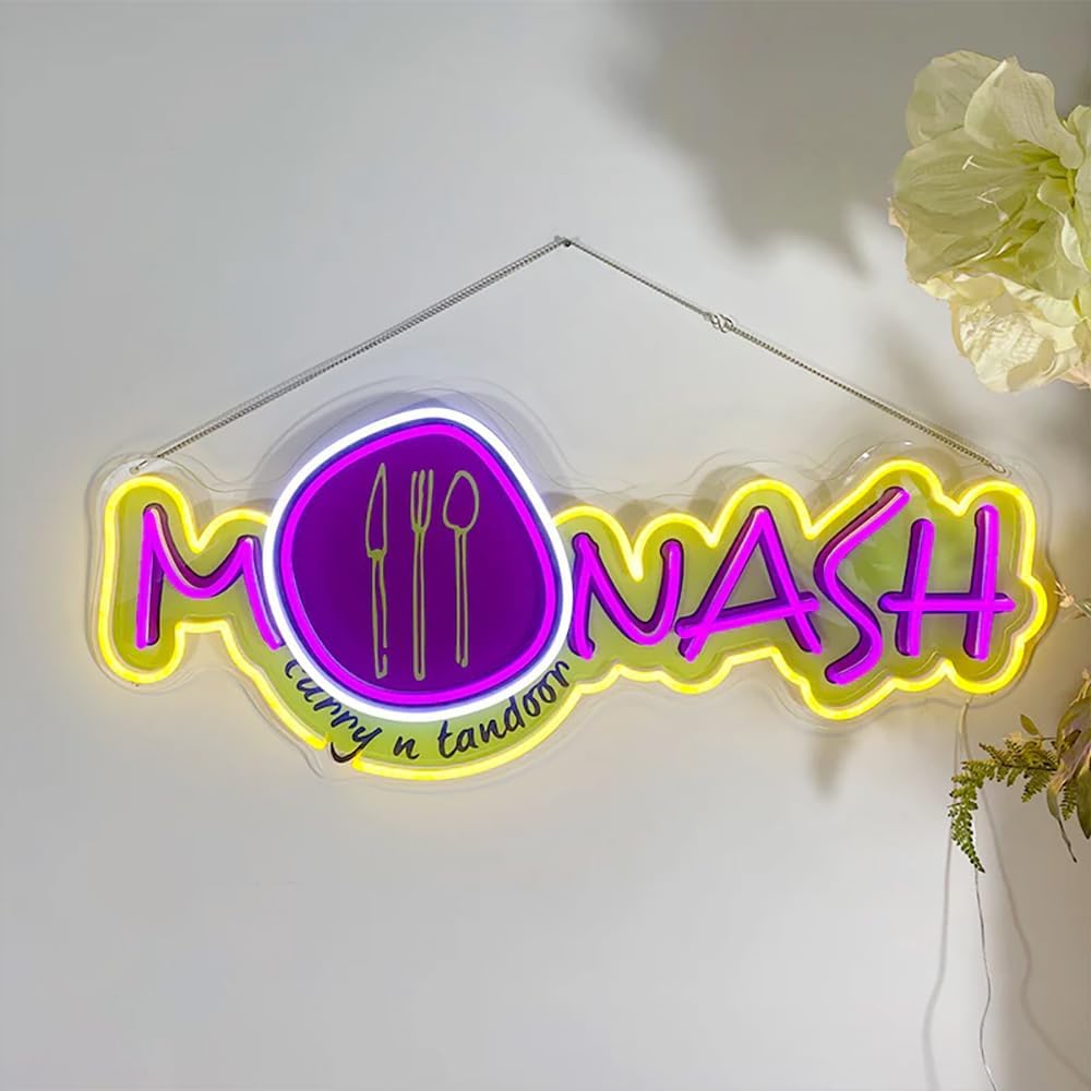 Custom Logo Neon Sign - Create Your Own Design! Customizable LED Light Sign with Multi-Color UV Printed Logo for Shop, Bar, Business Wall Decor, and More - Upload Your Own Design(Optional 10" to 60")