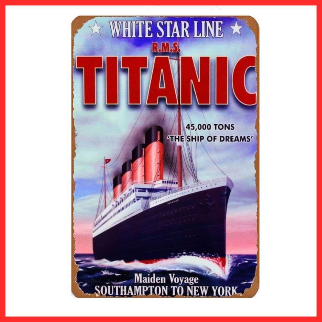 Amazon.co.jp: タイタニック（TITANIC） 映画 名作 ロマンス ブリキ 