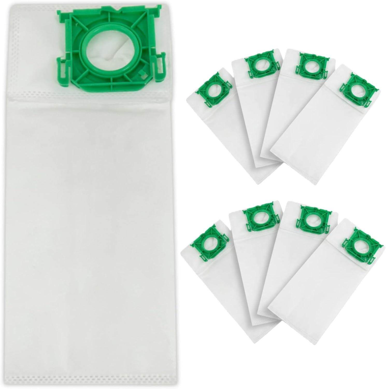 8-Pack 6629ER Vacuum Bags for SEBO Airbelt K Series Vacuums, 4-Layer Ultra Filterbox with Caps #6629ER Vacuum Cleaner Bags 8PCS