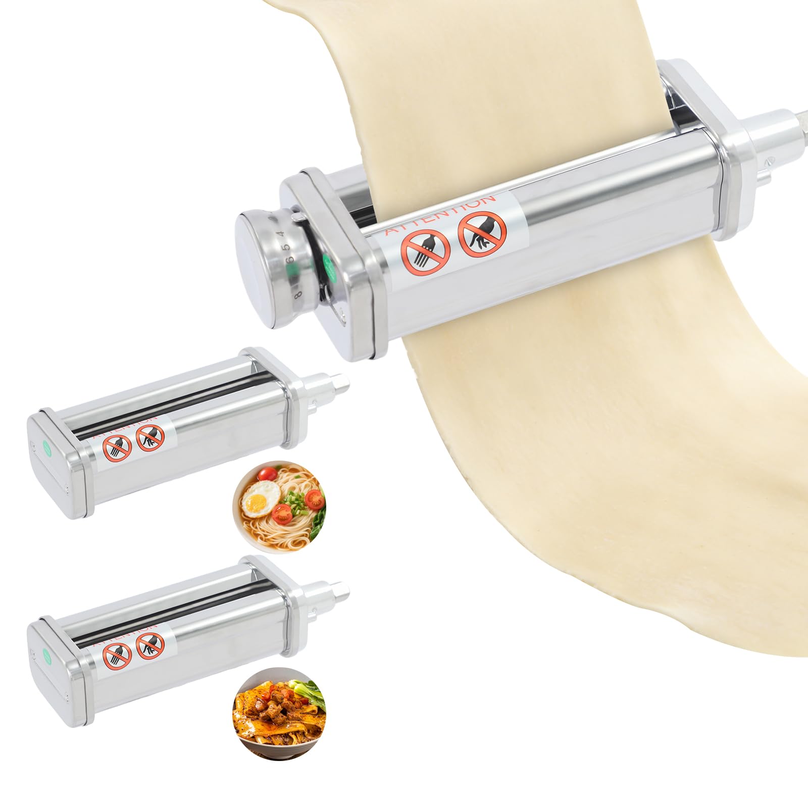 Accessoire pour machine à pâtes Kitchenaid, accessoire de machine à pâtes, coupe-spaghetti, coupe-fettucine, accessoire multifonction pour Kitchenaid (rouleau à feuilles de pâtes)