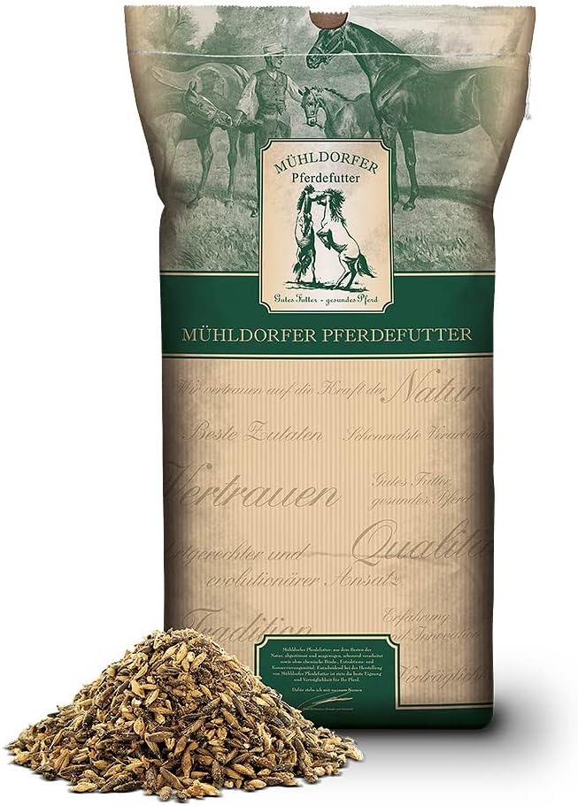 Mühldorfer Grind Glashütte Mesh-Futter für Sport- und Freizeitpferde, guten Appetit, Verdauung & Stoffwechselanregend, Scottish Mash & Herb Mühldorfer Grind Glashütte Mesh-Futter für Sport- und Freizeitpferde, guten Appetit, Verdauung & Stoffwechselanregend, Scottish Mash & Herb