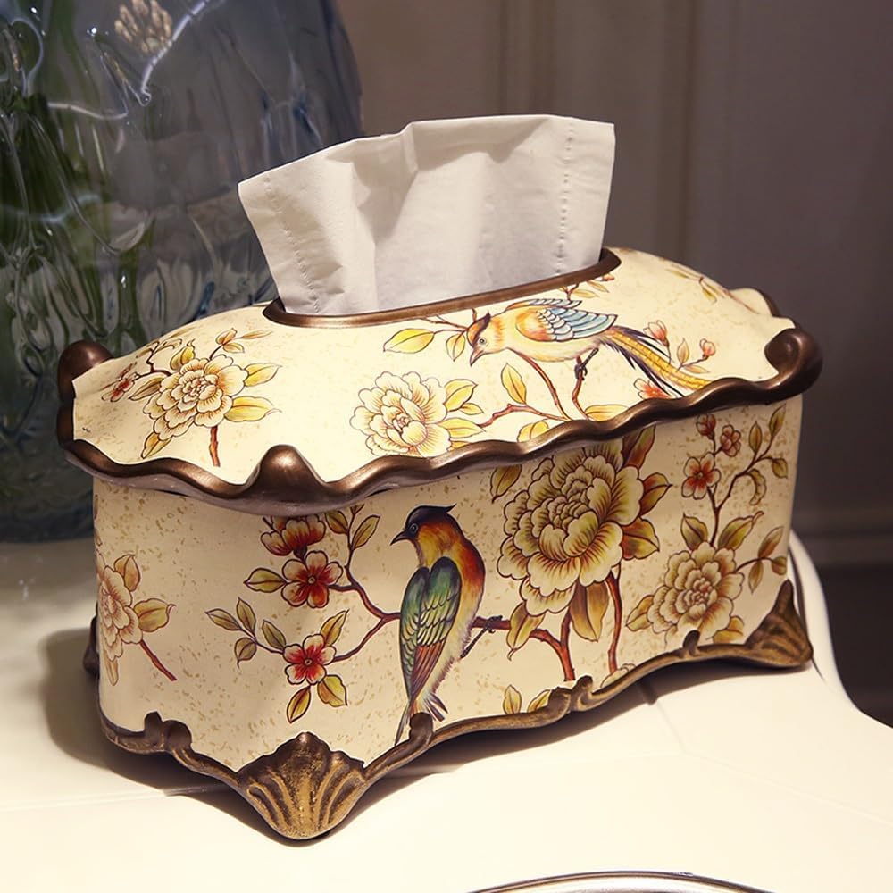 Retro ceramiczne pudełko na chusteczki, dozownik chusteczek, etui na ręczniki, dekoracja blatu, 2