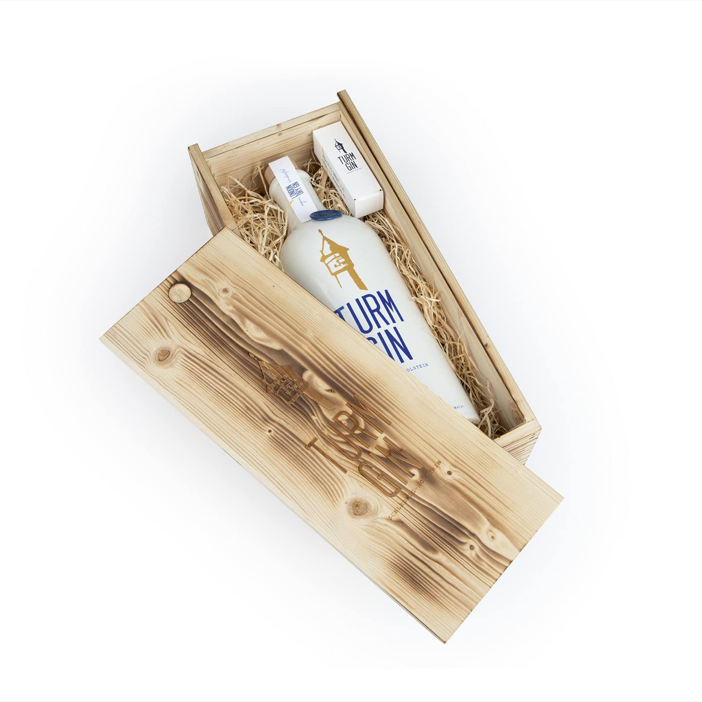 TURM GIN London Dry Gin Magnum-Flasche 1,5L - Echt nordisch, echt gut. | In exklusiver Holz-Geschenkbox | Premium Bio-Gin aus Deutschland 47% | Holsteiner Cox & 15 norddeutsche Botanicals [1,5 Liter]