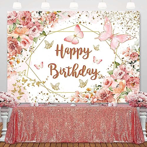 Fondo Fotográfico Sensfun Flores Rosa 7x5 ft miniatura 3