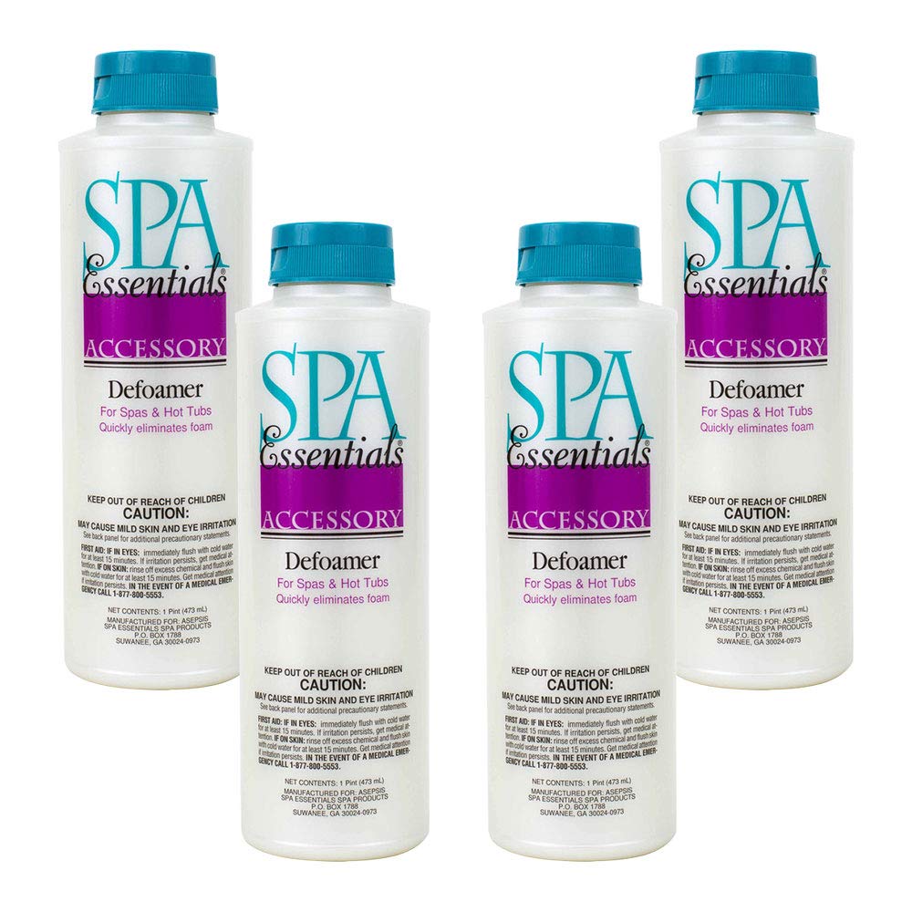 Spa Essentials 32424000-04 Defoamer for Spas and Hot Tubs, 1-Pint, 4-Pack