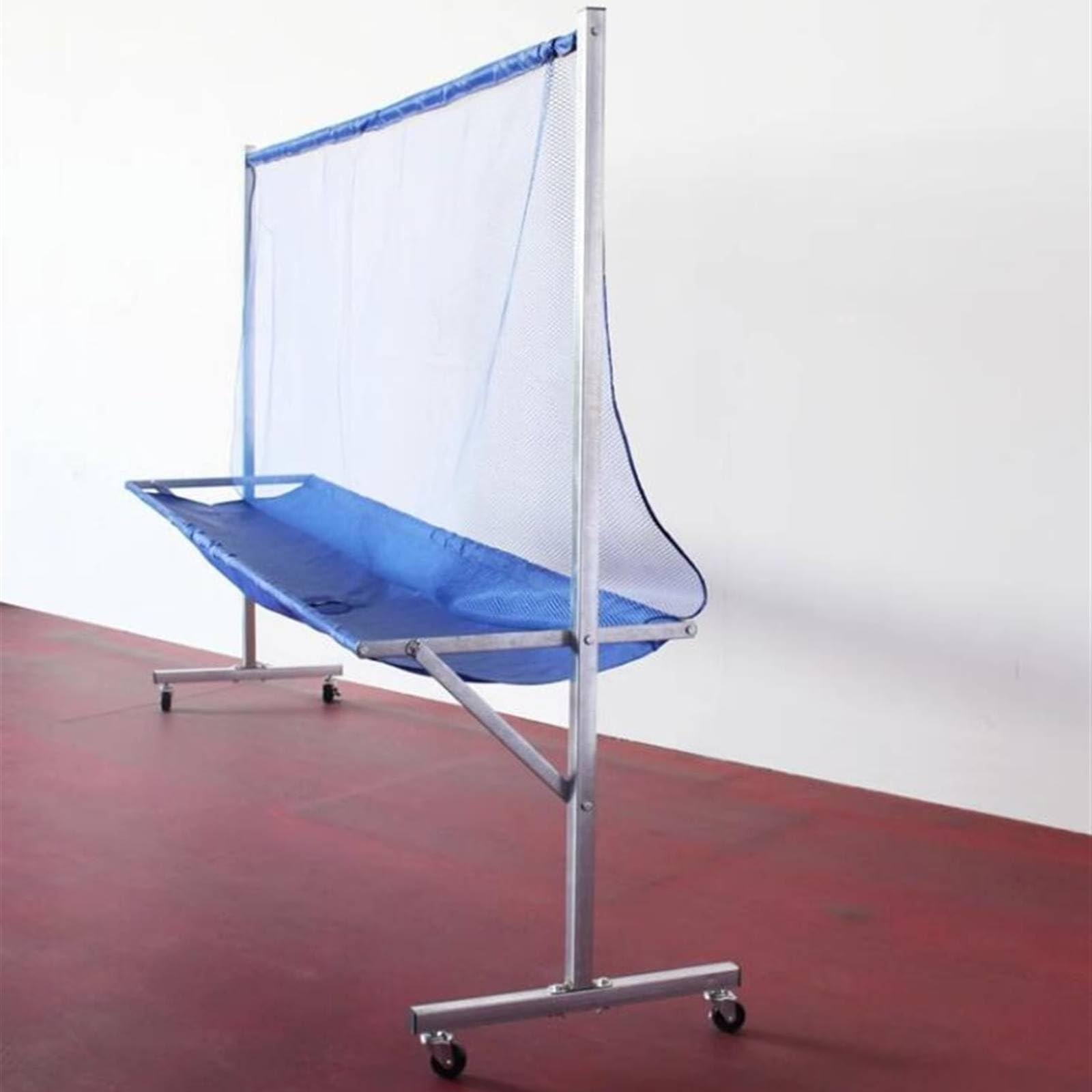 Portable Ball Collector Rete Cattura Palline da Pong Carrello con Ruote di Ritorno Supporto Allenamento Telaio in Metallo Adatto per Club di