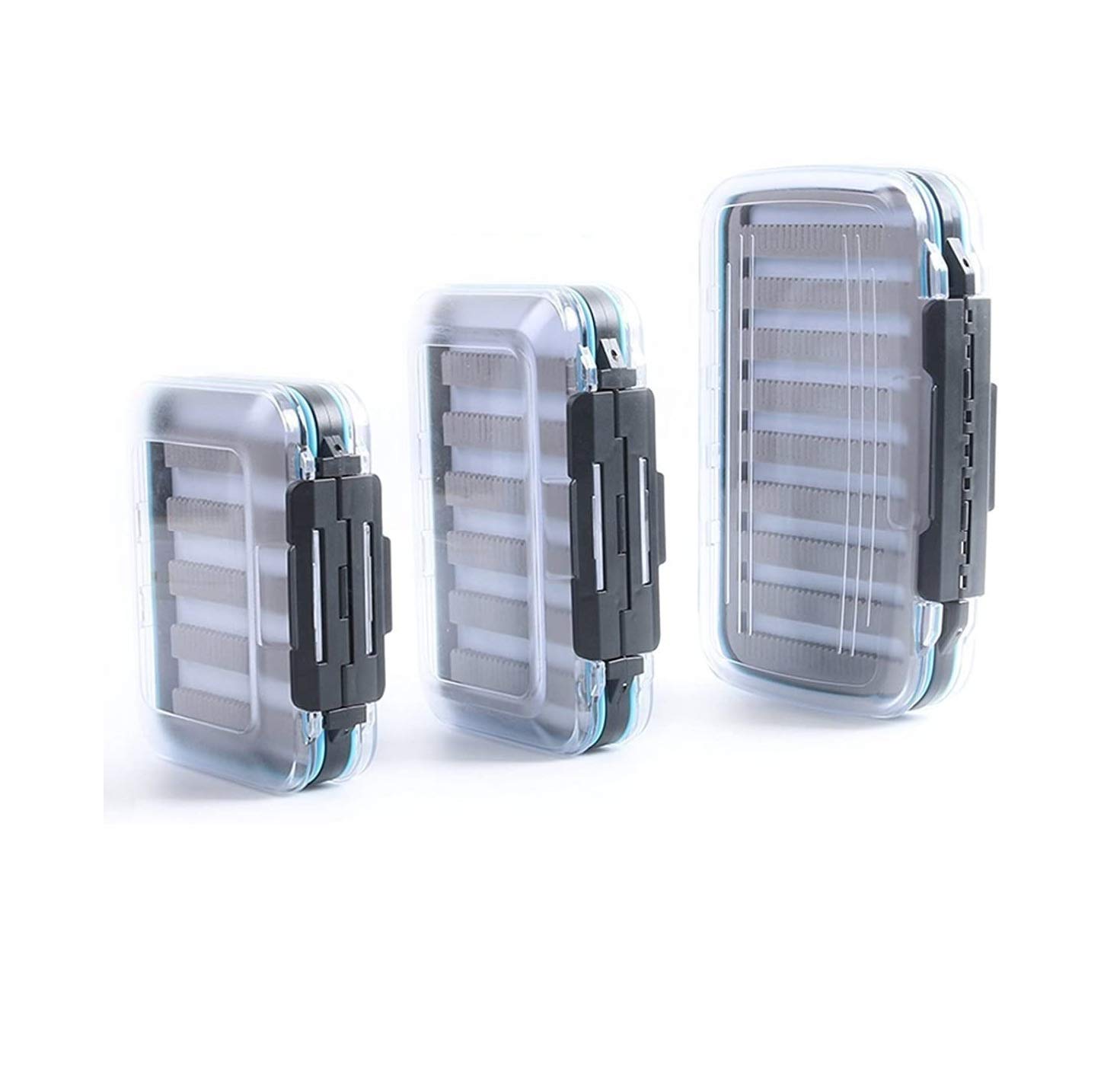Maxcatch Waterproof Fly Box Double Clear Lid Fly Fishing Box (Size BCD), Slit Foam Combination (Size Bcd)
