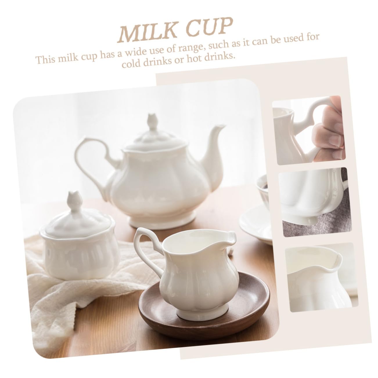 PRETYZOOM Latte Maker Cup Set Porcelain Coffee Mugs Ceramic Milk Holder for Cafe Milk