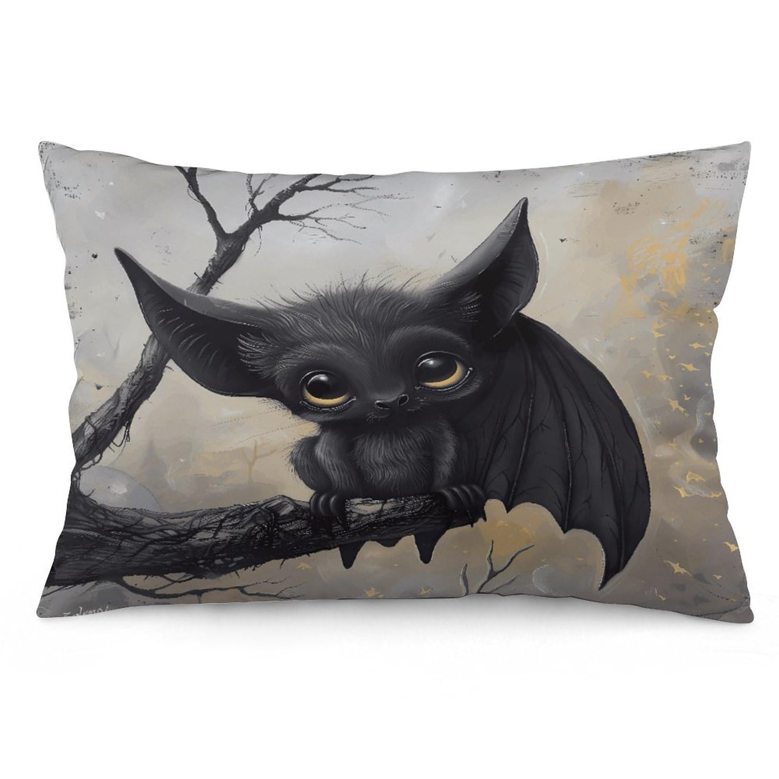 Bat Throw Pillow Cover Soft Pillow Case Decorative Lumbar Pillow Cover Cozy Throw Pillowcase Polyester Rectangular Cushion Case Decor for Couch Sofa Bed