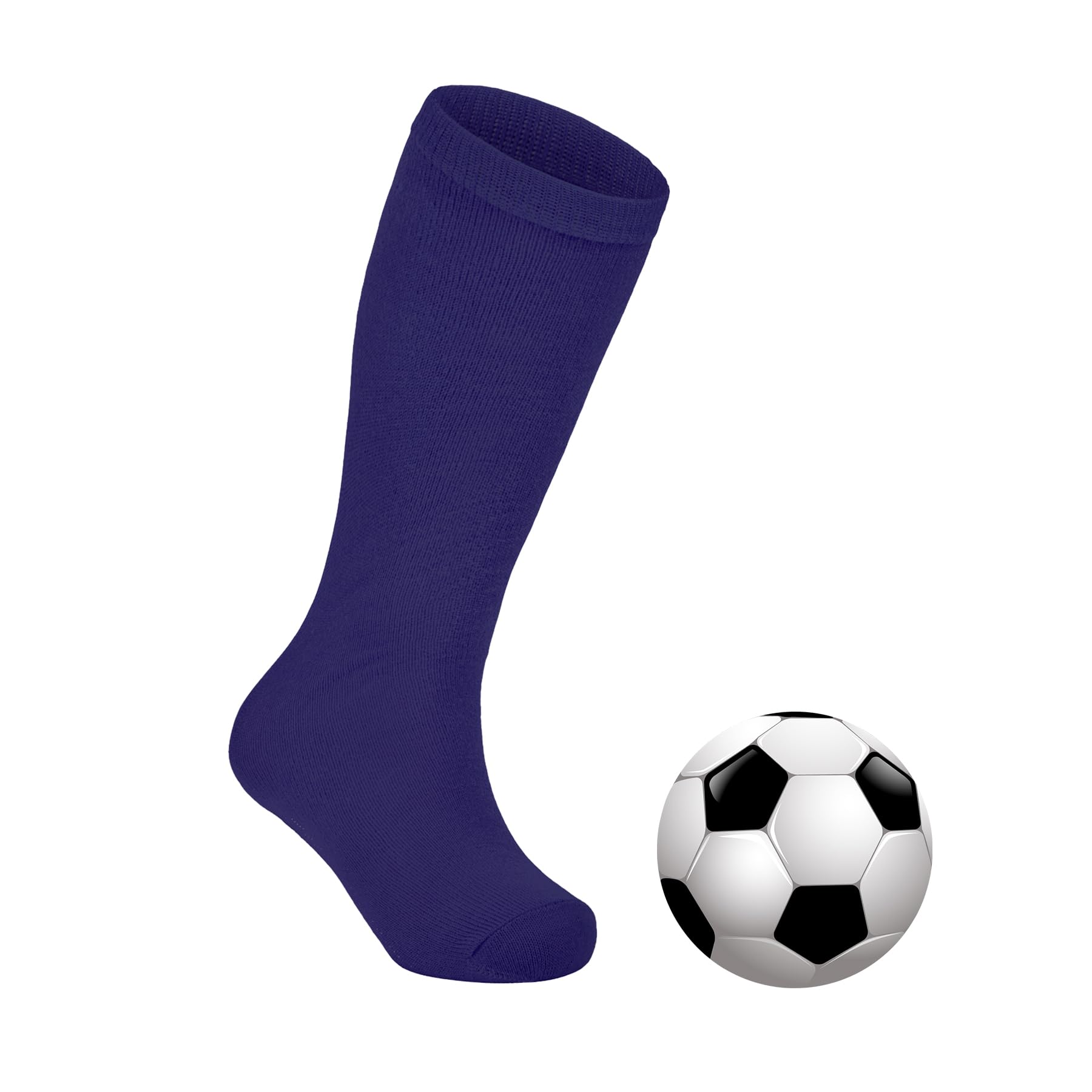 Zando Kids Soccer Socks Knee High Cotton Athletic Socks for Boys Girls