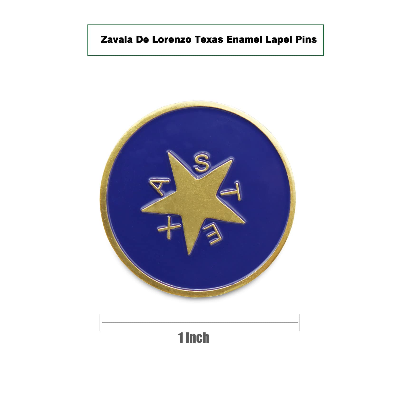 2/12/50/100Pcs 1836 Zavala De Lorenzo Texas Spille da bavero smaltate Bulk-Supports Texas bandiera distintivo per uomini donne vestiti borse cappelli, 25x15mm, metallo, senza pietre preziose