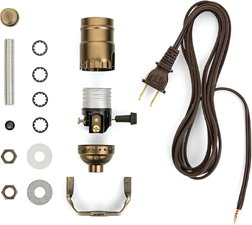 Kit de lámpara Kit de cableado eléctrico para hacer o reacondicionar lámparas Kits de recableado de lámpara con instrucciones Kit de lámpara DIY