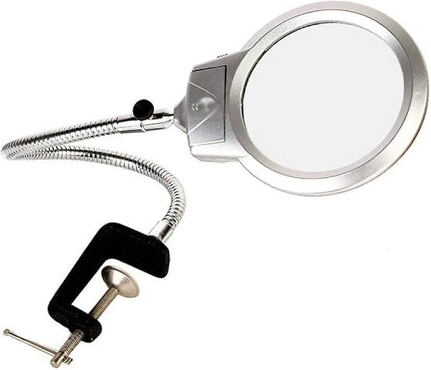 Head MountLighted Magnifying Glasses, Clamp Magnifying Glass Large Mirror HD Lens for Book
