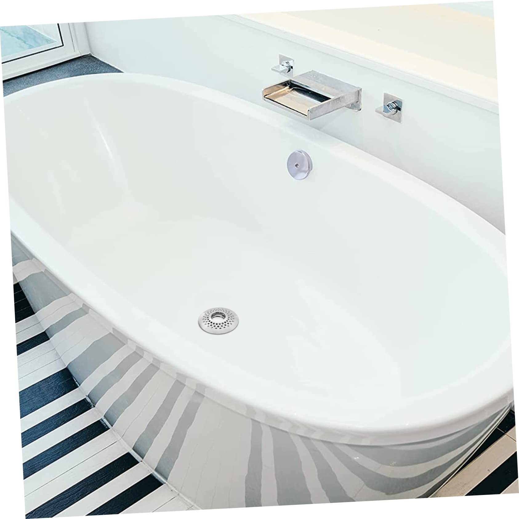 SHINEOFI 2 Stück Badewannenstöpsel Antikollisions Stopfen mit Doppelter Filtration für Badewanne Hotel Einfache Installation Langlebig und Temperaturbeständig