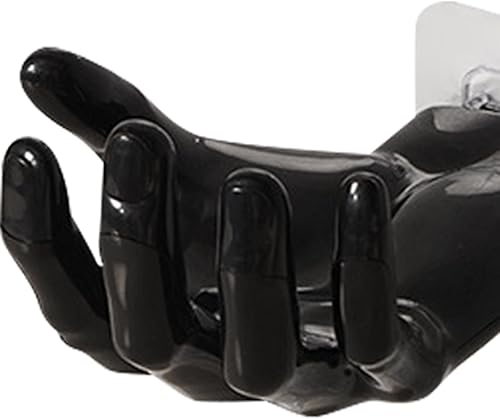 Miniatura 5 de KLKCMS Gancho para colgar en la pared, perchas, perchas, ropa, toalla, gancho en forma de mano para pasillos, chaquetas, color negro