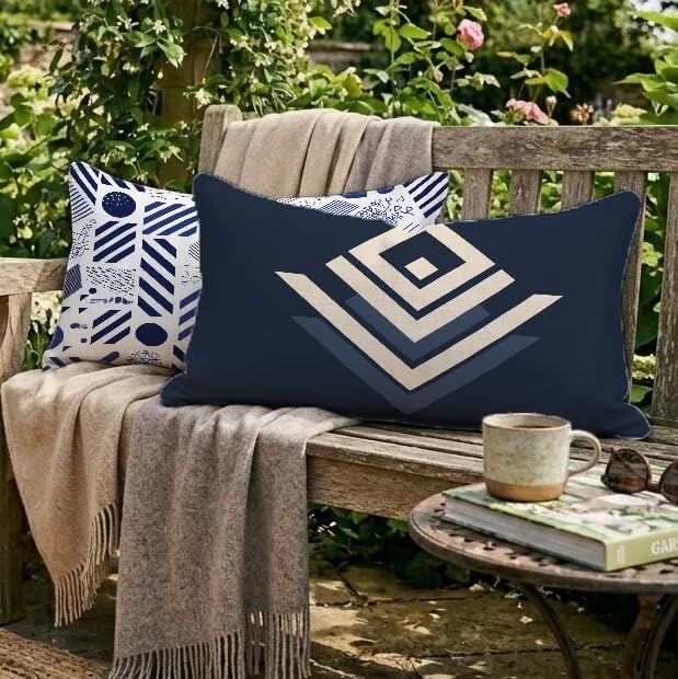 Housses coussin extérieur blanc 40x80 en lin pour sublimer votre terrasse