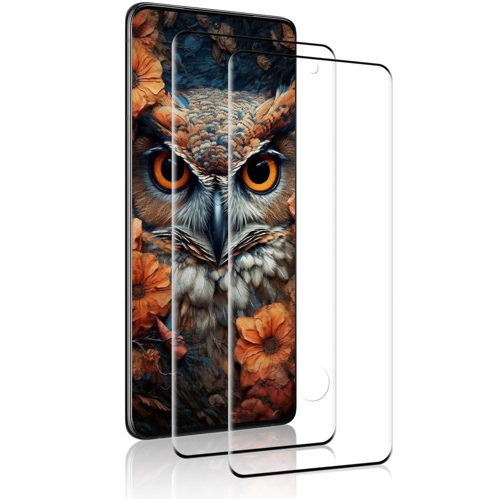 Screen Protector for Samsung Galaxy S21 Plus, 9H Tempered Glass 3D Curved Full Coverage, Anti-Scratch, Touch Sensitive, Easy installation, Ultra HD Saver Shield Film, 2 Pack