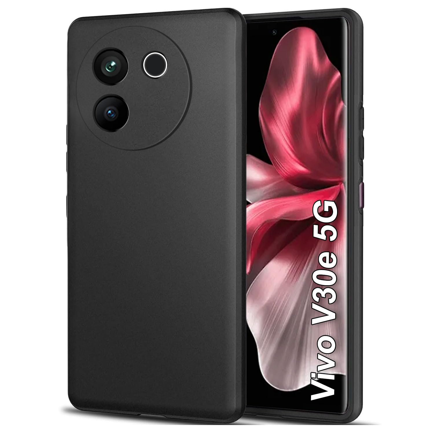 TheGiftKart Sleek Back Cover Case for Vivo V30e 5G | Slim Fit Protective Design | Ultra Matte Finish | Camera Protection Bump | Soft Silicon Back Cover Case for Vivo V30e 5G (Silicone, Black) (B0D2V25TGD) Amazon Price History, Amazon Price Tracker
